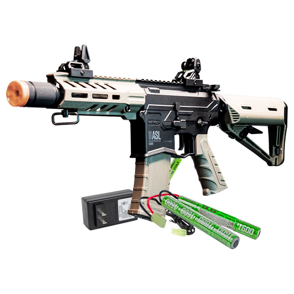 Valken ASL ECHO AEG Airsoft Gun Battery and Charger Combo