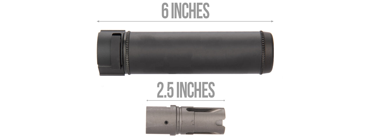 5KU SOCOM 556 QD 14MM CCW 6-INCH MOCK SUPPRESSOR