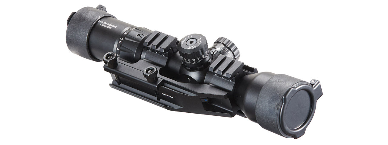 Lancer Tactical Airsoft 1.5-5x40 Tri-Illuminated Mil-Dot Rifle Scope LPVO
