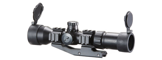 Lancer Tactical Airsoft 1.5-5x40 Tri-Illuminated Mil-Dot Rifle Scope LPVO