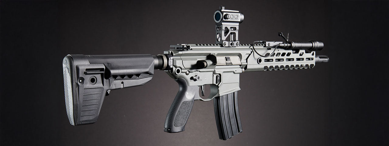 Custom Splinter - Sig Sauer PROFORCE MCX Virtus Airsoft AEG Rifle - (Dark Gray)