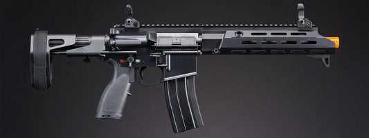 Golden Eagle GBBR Airsoft Rifle w/ 11" M LOK Handguard and Mock Suppressor