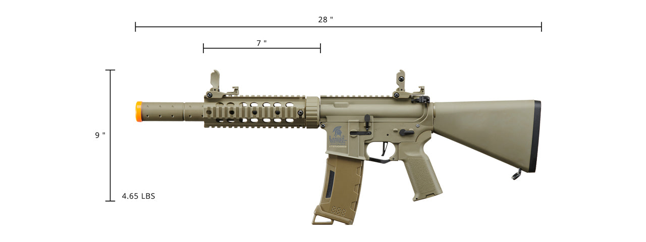 Lancer Tactical Gen 3 Nylon Polymer M4 SD Airsoft AEG Rifle w/ Stubby Stock