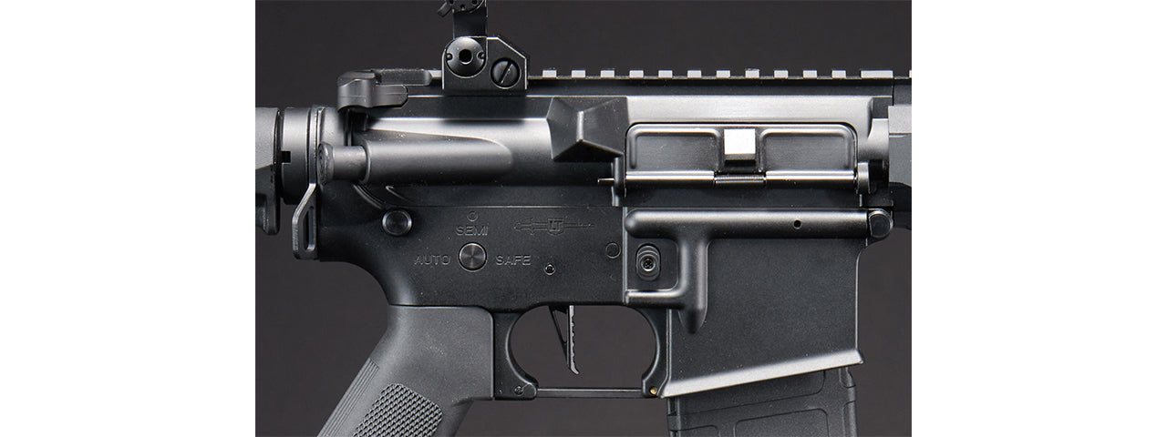 Lancer Tactical Gen 4 L119A2 M4/M16 Full Metal Airsoft Rifle - (Black)