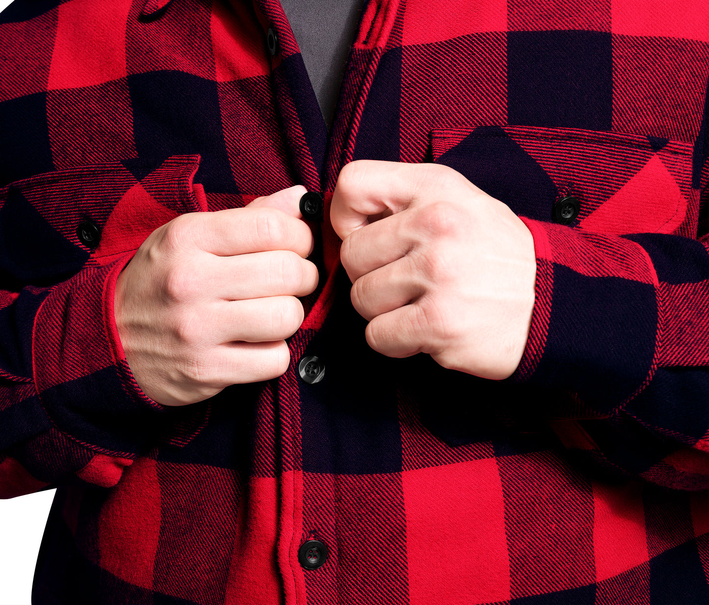 Rothco Buffalo Plaid Quilted Lined Jacket - Red