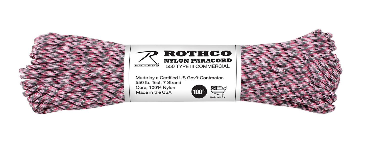 Rothco 550lb Type III Nylon Camo Paracord
