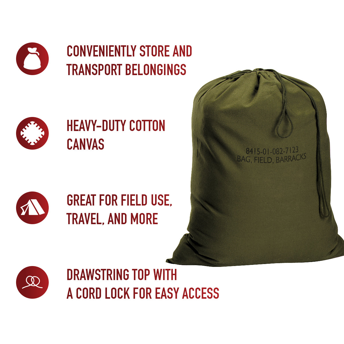 Rothco Canvas Barracks Bag