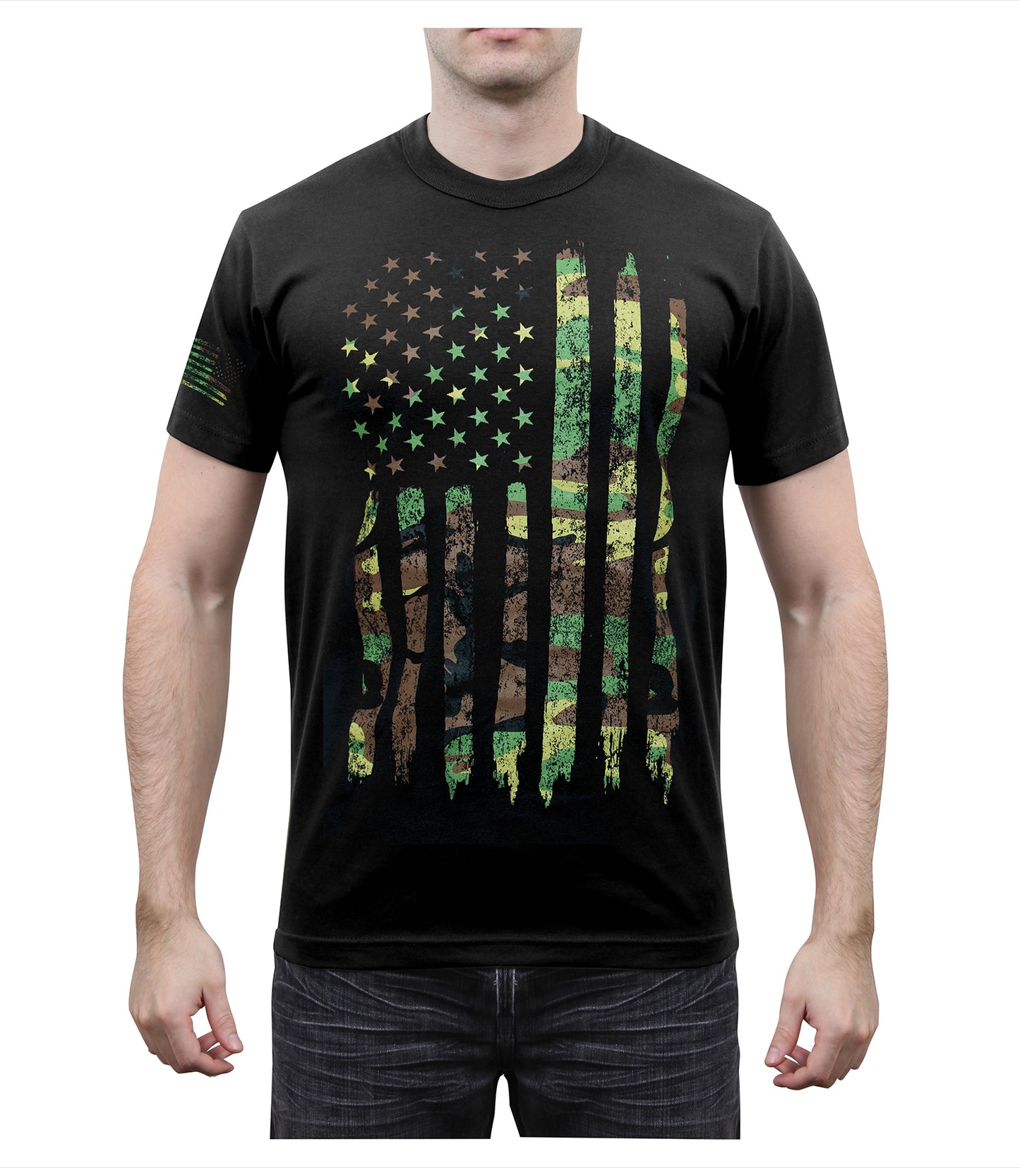 Rothco Distressed US Flag Athletic Fit T-Shirt