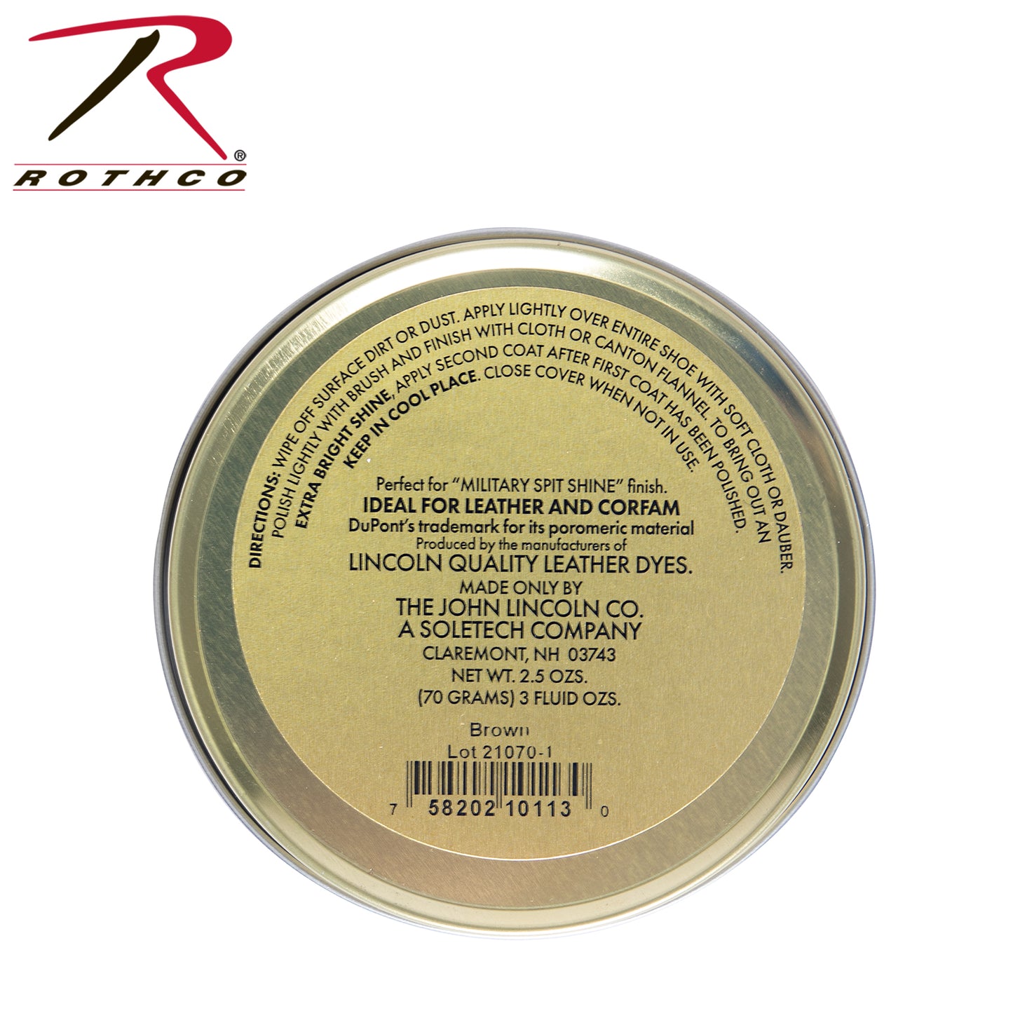 Lincoln Stain Wax Shoe Polish - Brown