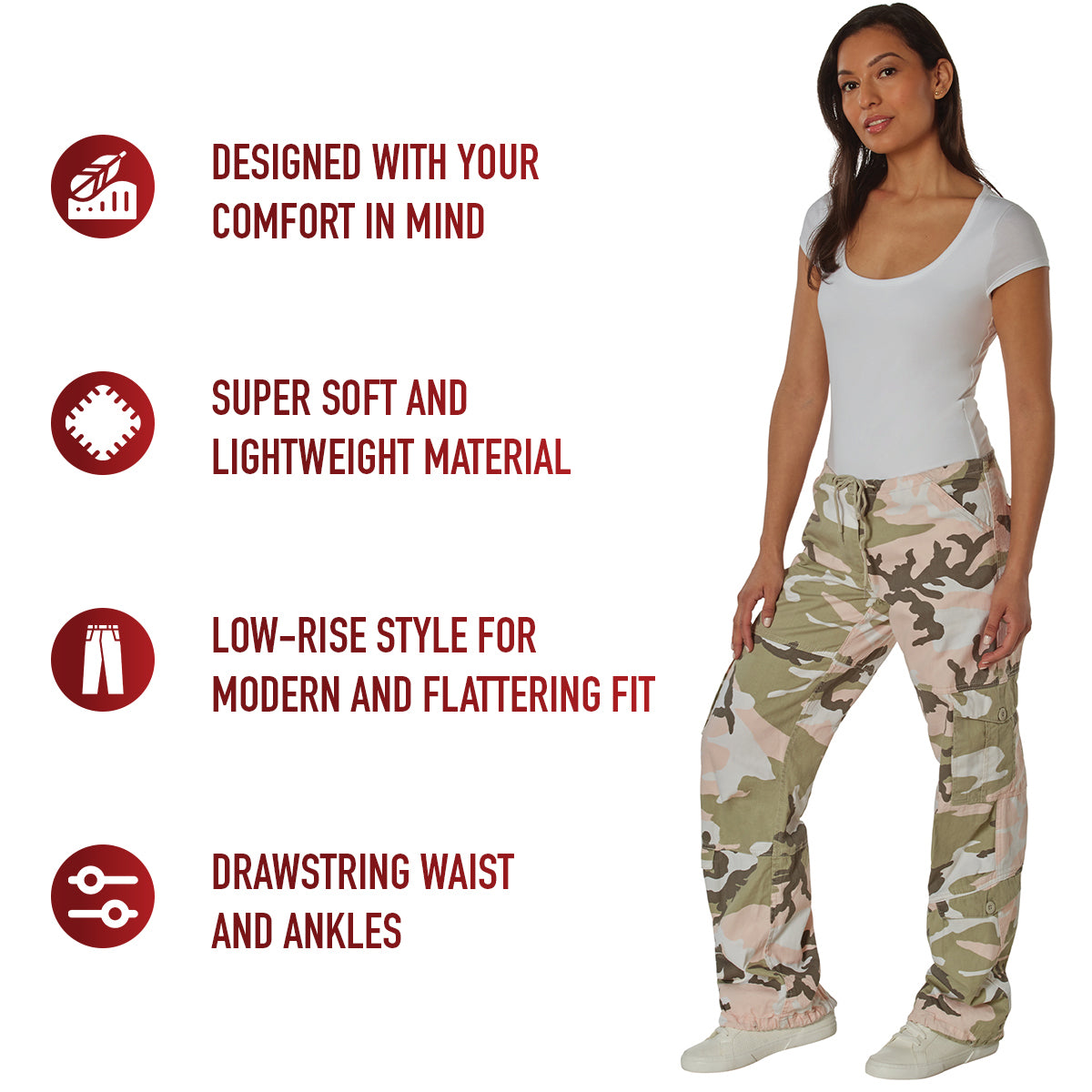 Rothco Women's Camo Vintage Paratrooper Fatigue Pants