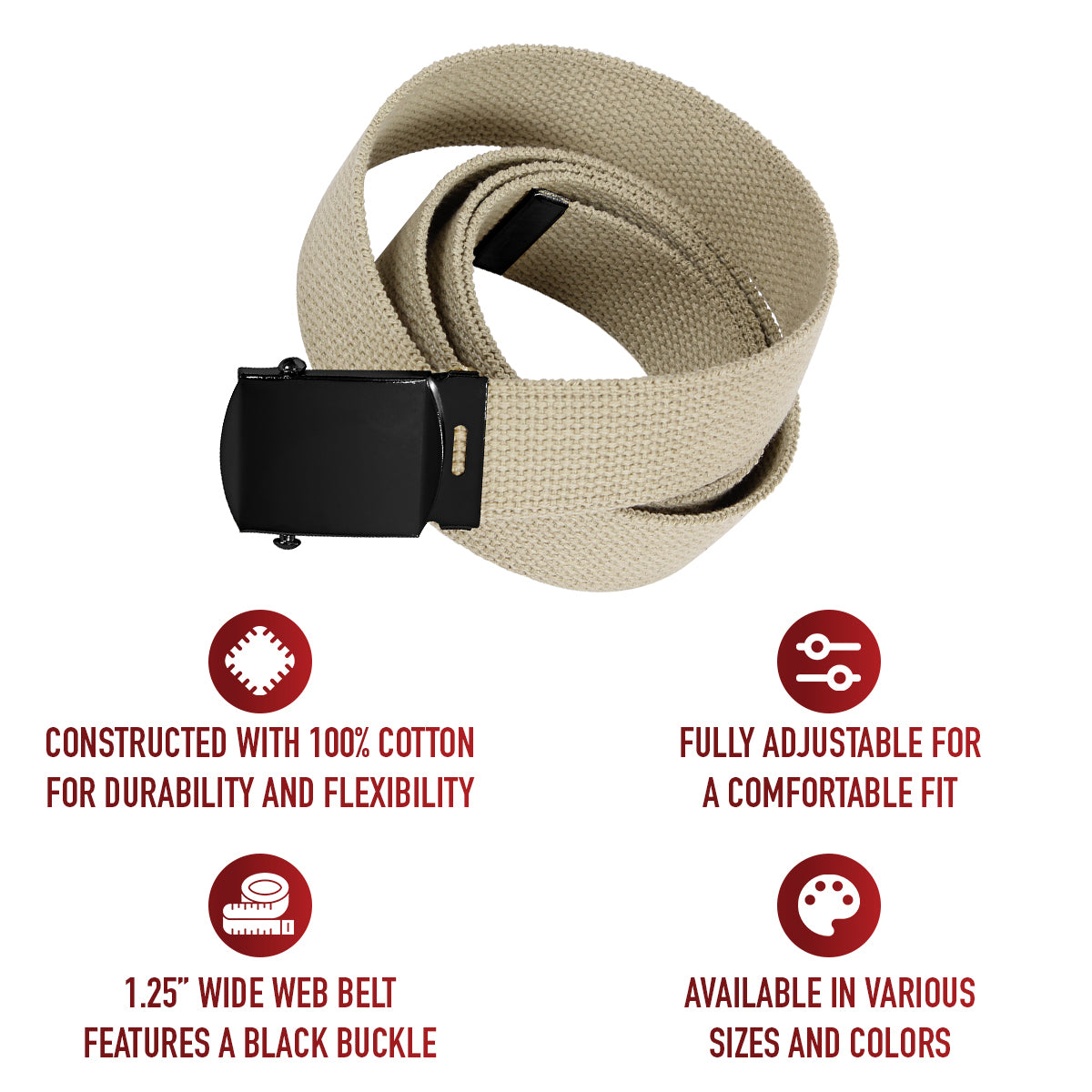 Rothco Web Belts With Buckle