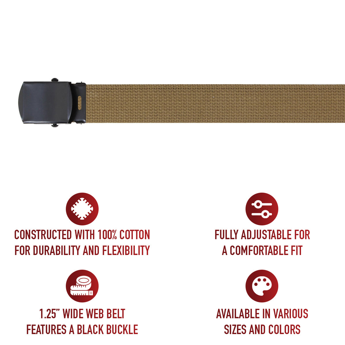 Rothco Web Belts With Buckle