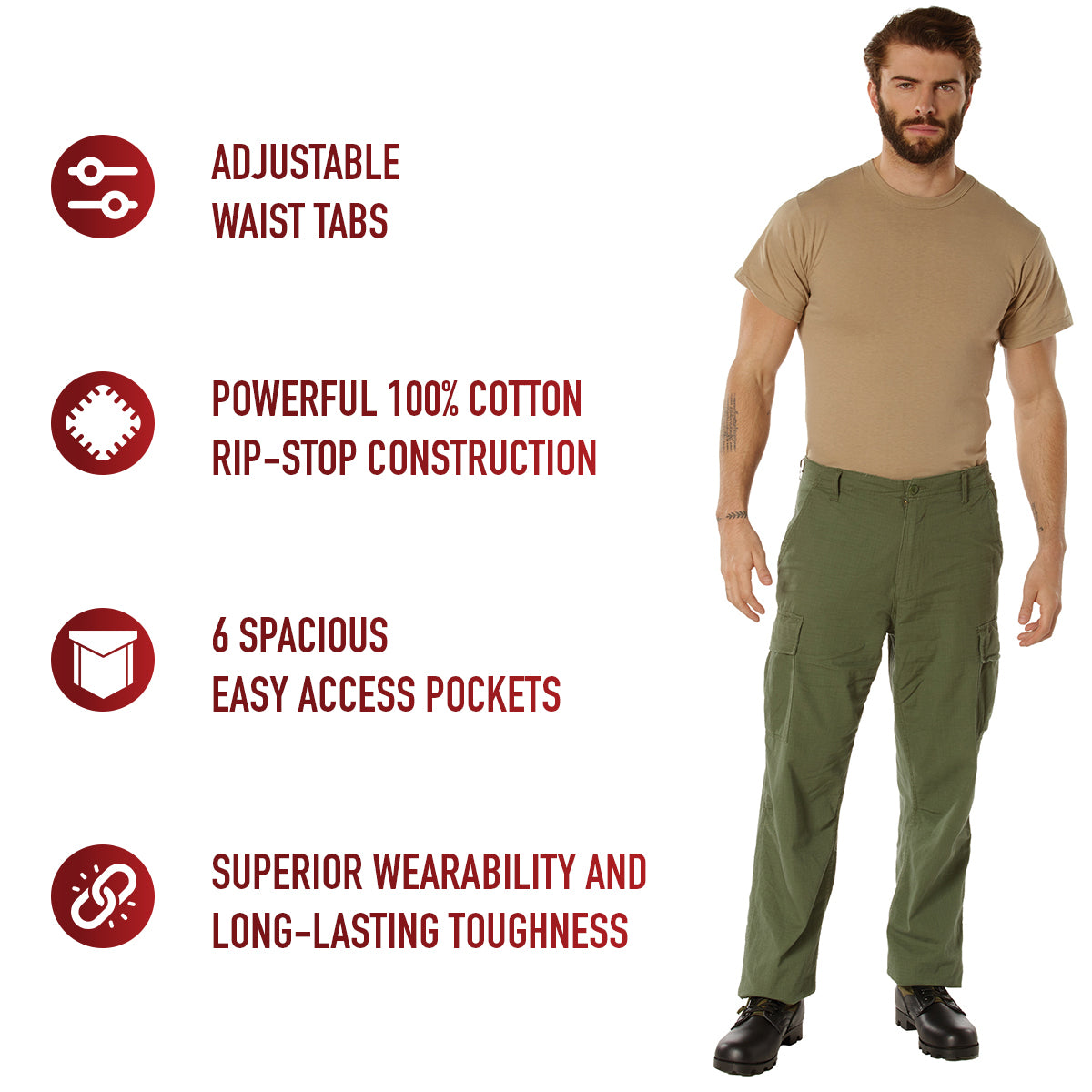 Rothco Vintage Vietnam Rip-Stop Fatigue Pants