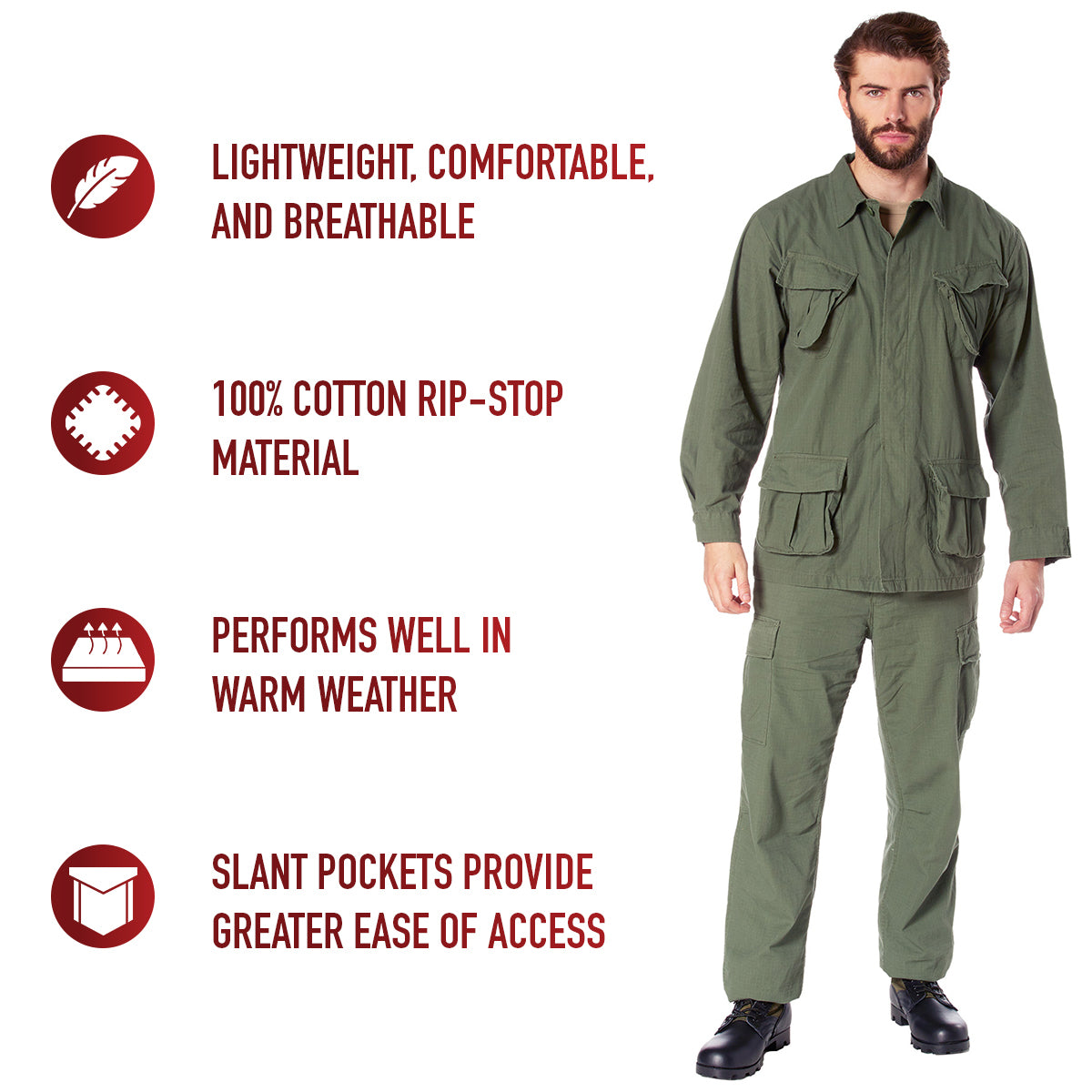 Rothco Vintage Vietnam Fatigue Rip-Stop Shirt