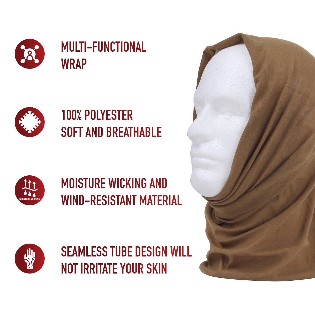 Rothco Multi-Use Neck Gaiter and Face Covering Tactical Wrap