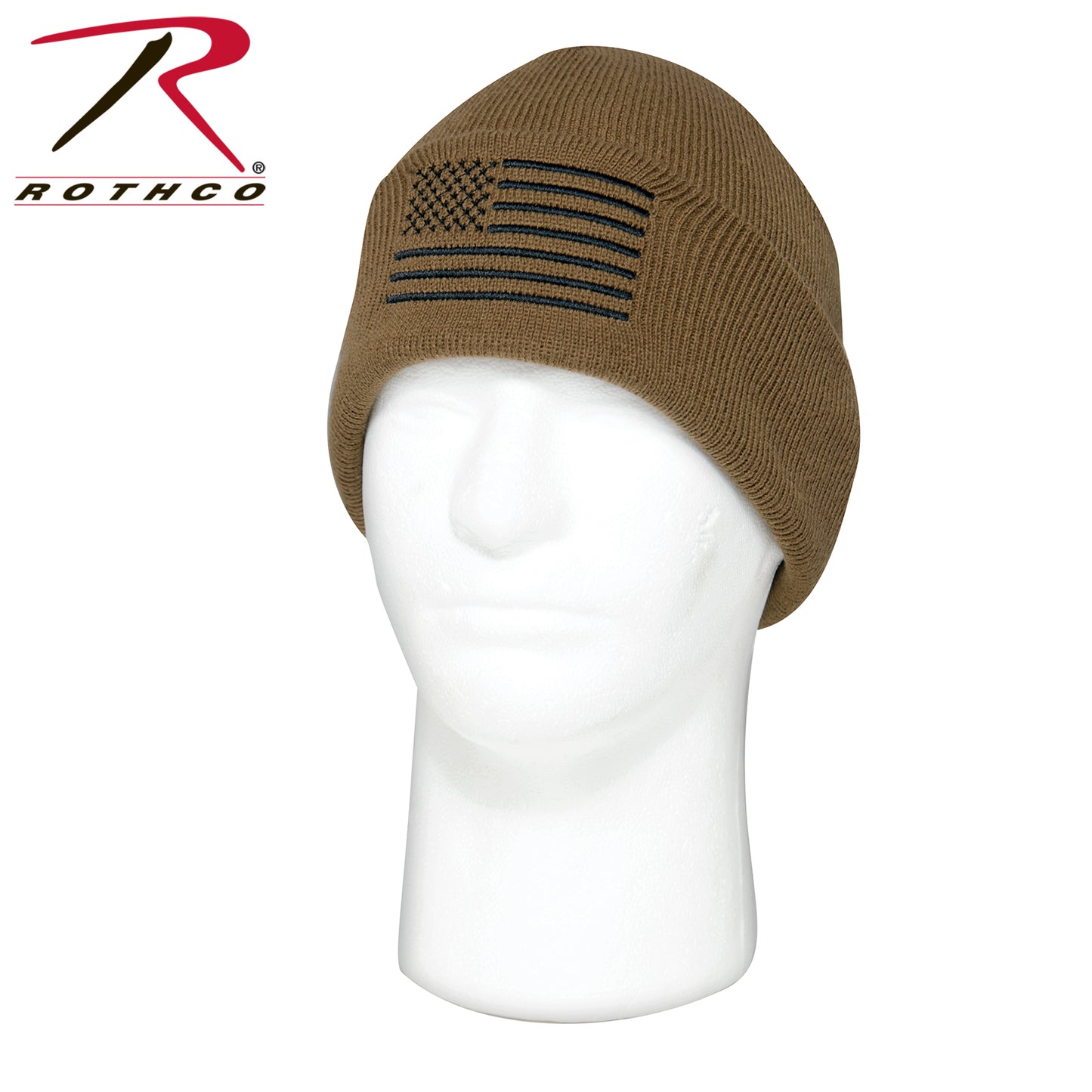 Rothco US Flag Embroidered Fine Knit Watch Cap