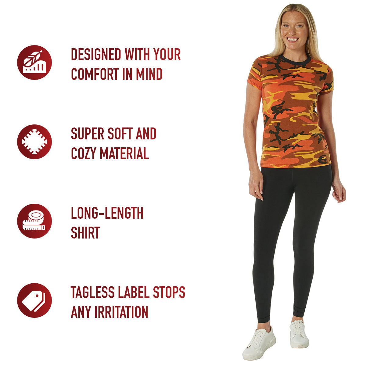 Rothco Womens Long Length Camo T-Shirt