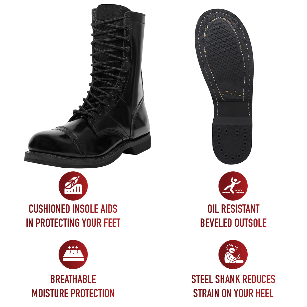 Rothco Leather Jump Boot - 10 Inch