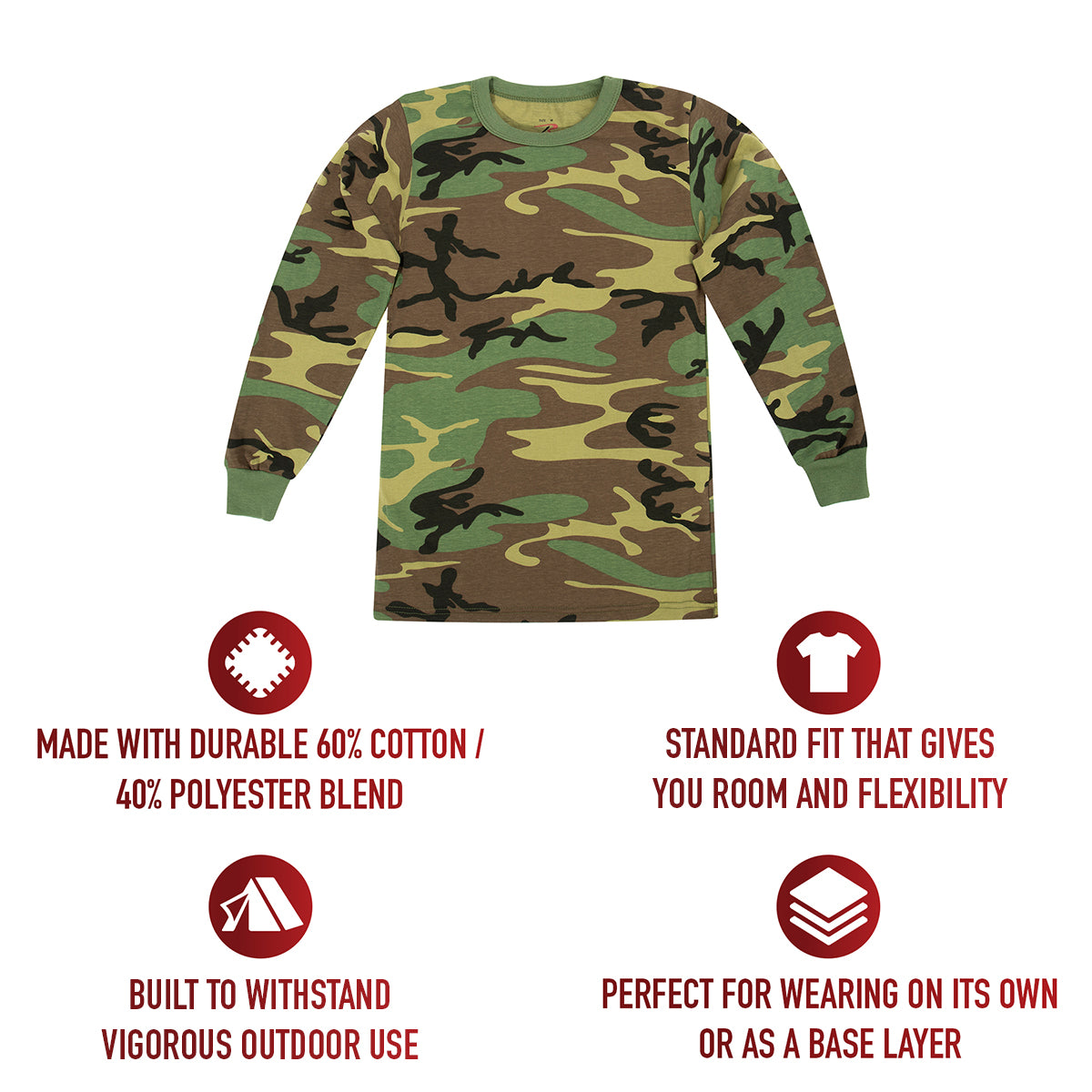 Rothco Kids Long Sleeve Camo T-Shirt