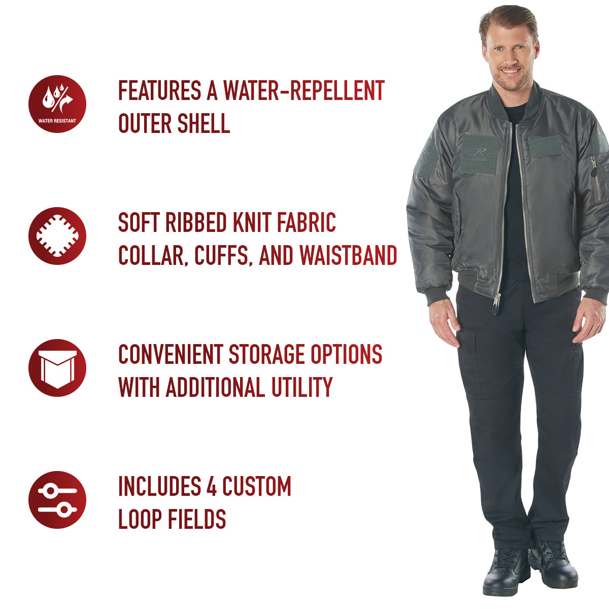 Rothco MA-1 Flight Jacket with Patches
