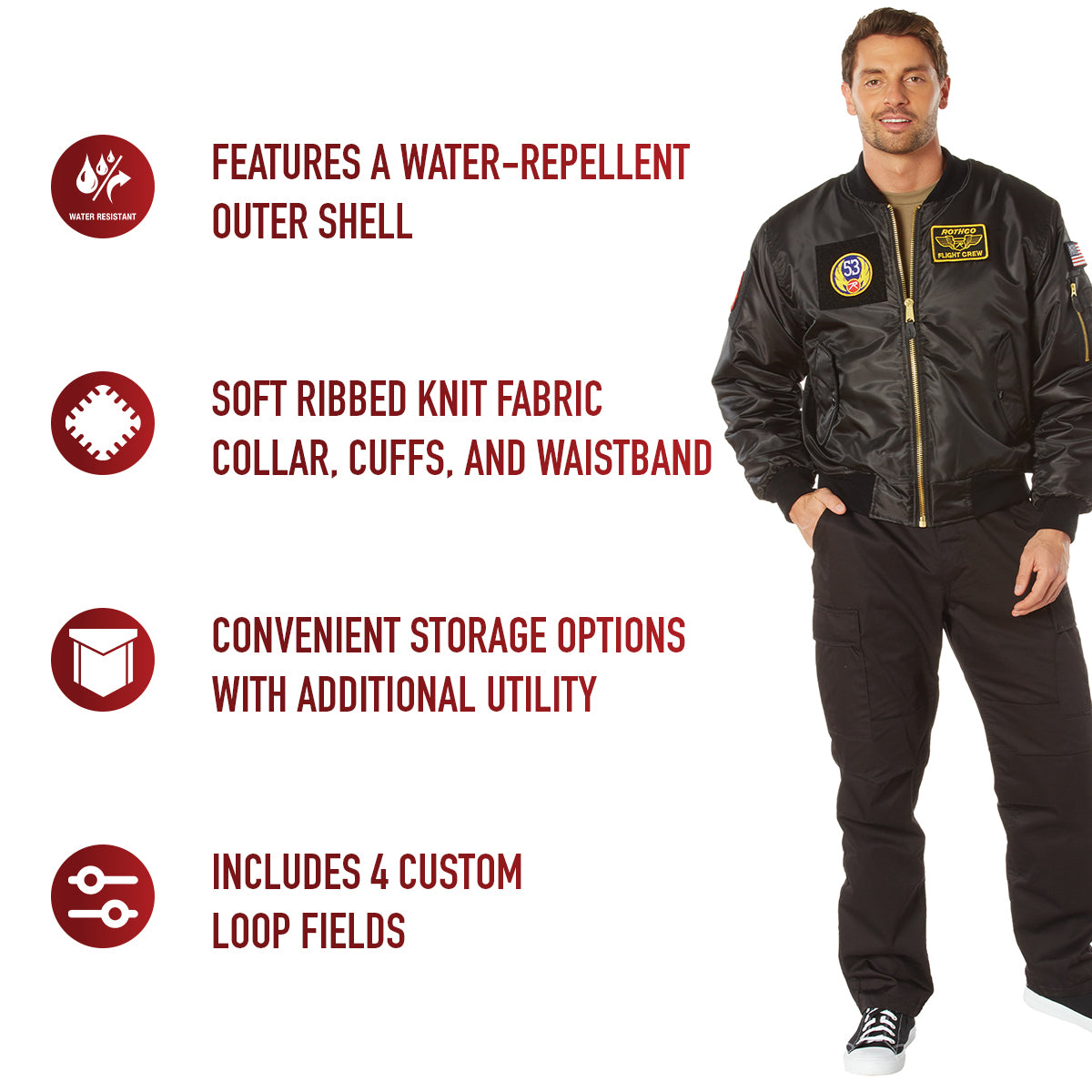 Rothco MA-1 Flight Jacket with Patches
