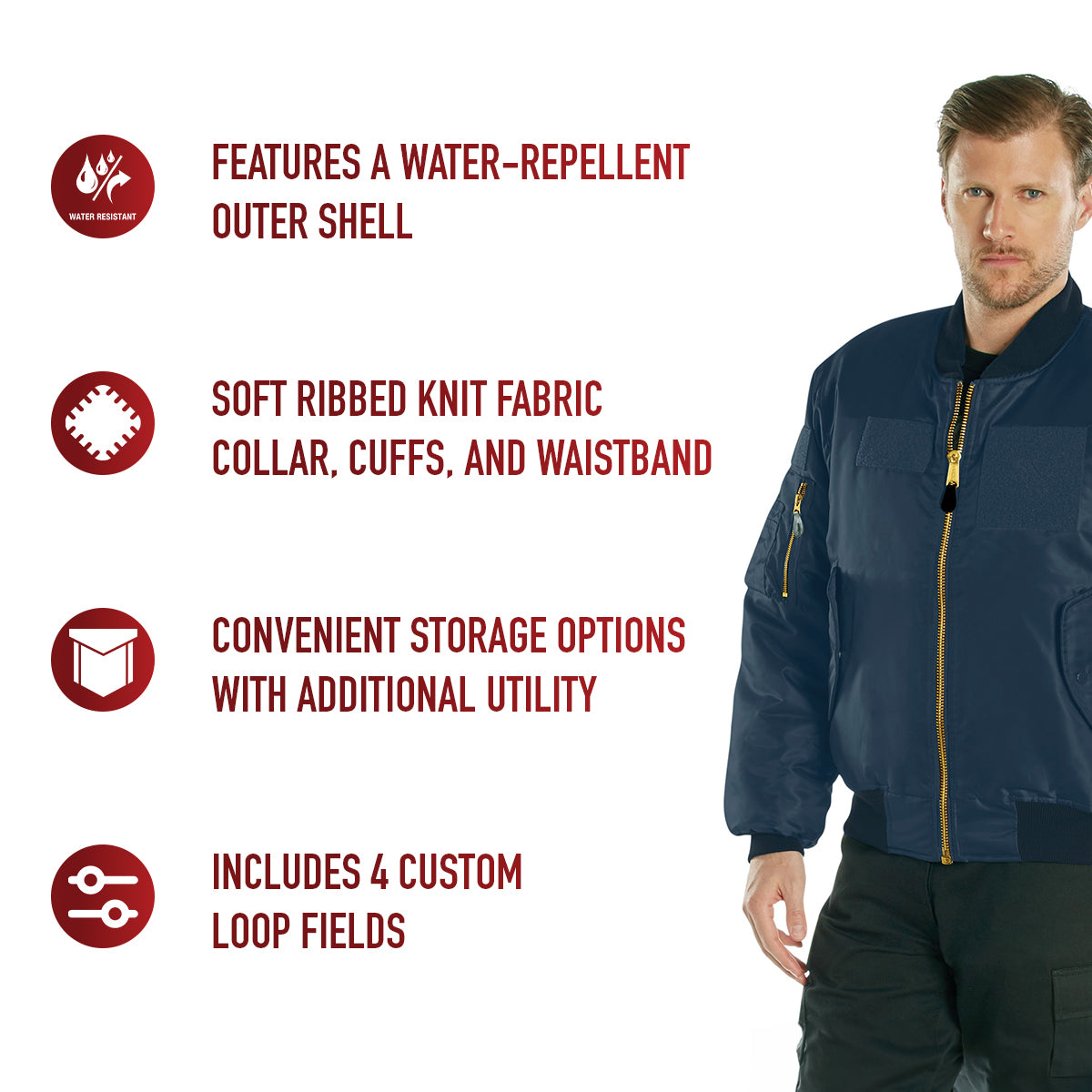Rothco MA-1 Flight Jacket with Patches