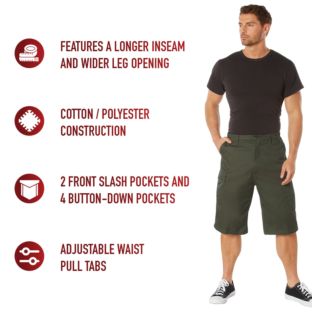 Rothco Long Length BDU Shorts