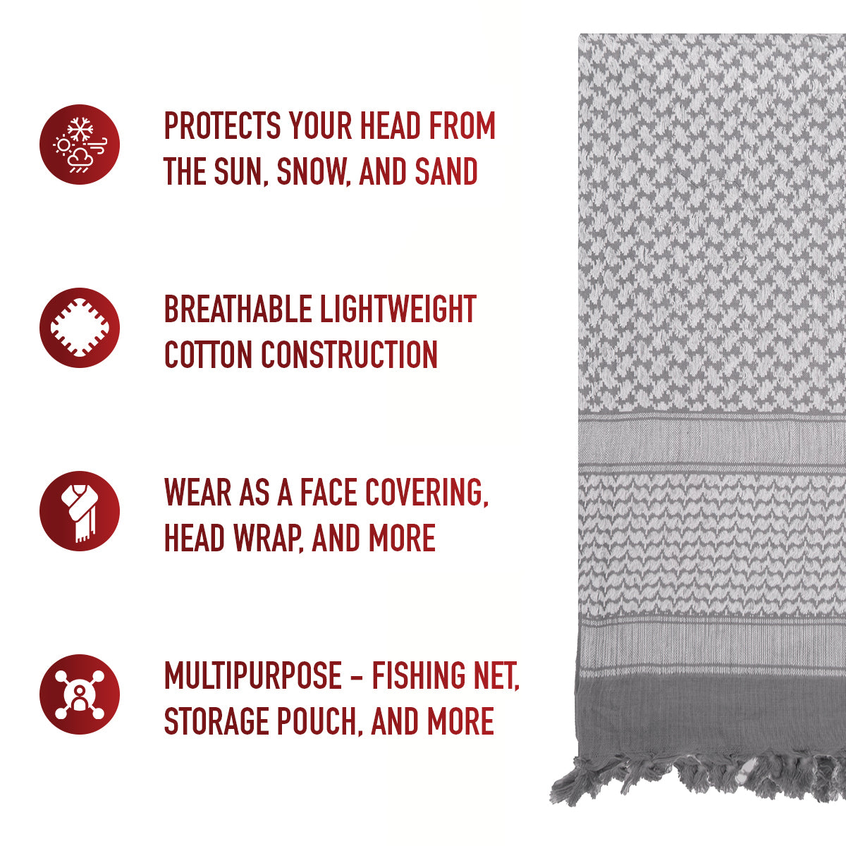 Rothco Shemagh Tactical Desert Keffiyeh Scarf