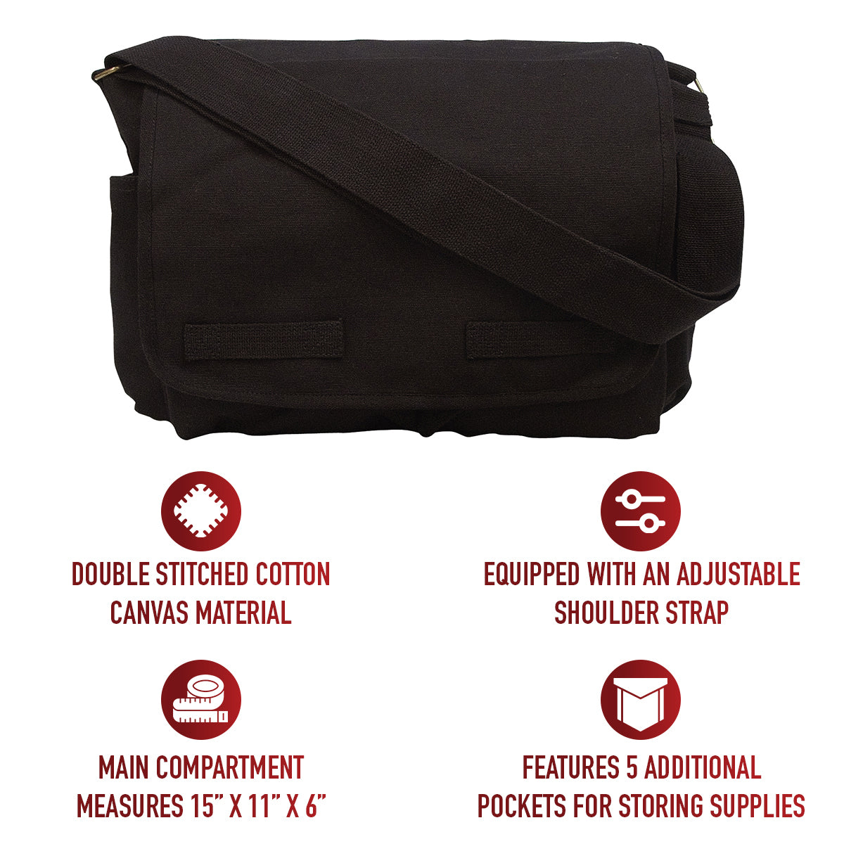 Rothco Classic Canvas Messenger Bag