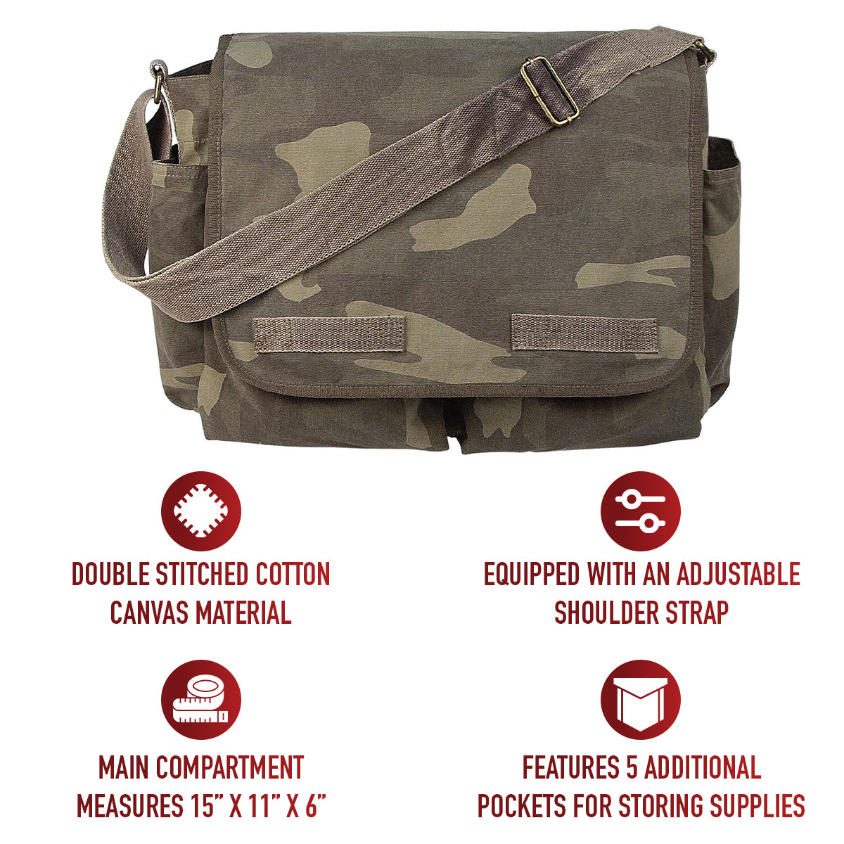 Rothco Classic Canvas Messenger Bag