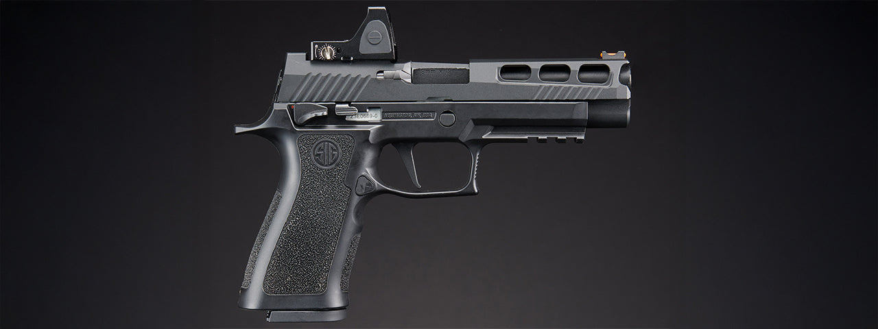 Sig Sauer Proforce P320 XCarry GBB Pistol w/ PH+ P320/M17 Slide & Lancer Tactical Red Dot Reflex Sight
