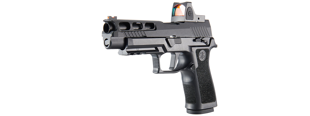 Sig Sauer Proforce P320 XCarry GBB Pistol w/ PH+ P320/M17 Slide & Lancer Tactical Red Dot Reflex Sight