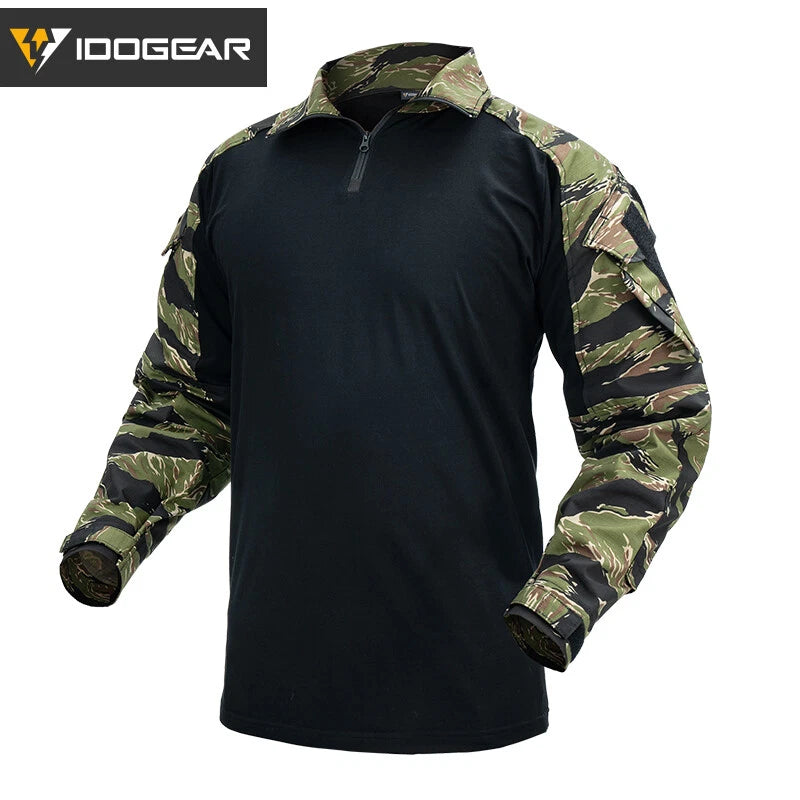 IDOGEAR Men G3 Combat Shirt with Elbow for Airsoft