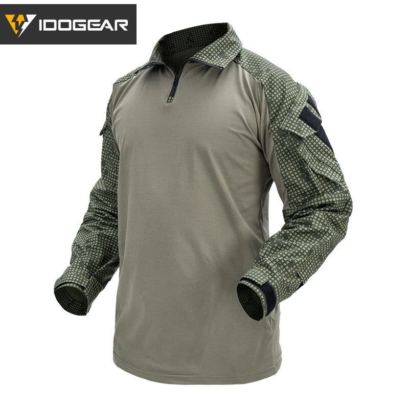 IDOGEAR Men G3 Combat Shirt with Elbow for Airsoft