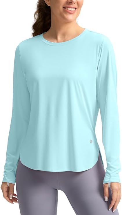 Women's Sun Shirts UPF 50+ Long Sleeve UV Protection Shirt Lightweight Quick Dry Workout Hiking Tops for Women