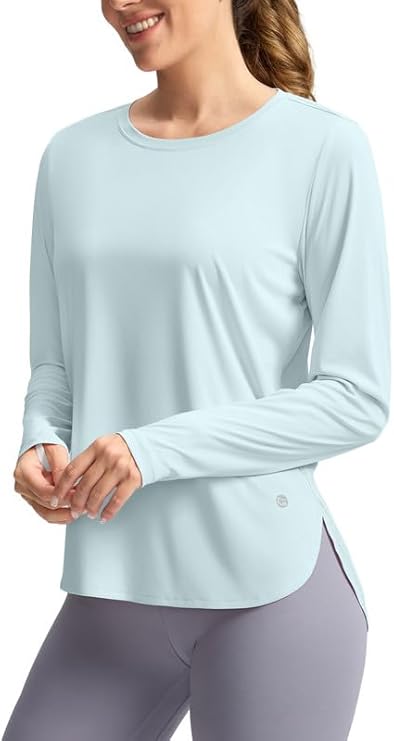 Women's Sun Shirts UPF 50+ Long Sleeve UV Protection Shirt Lightweight Quick Dry Workout Hiking Tops for Women