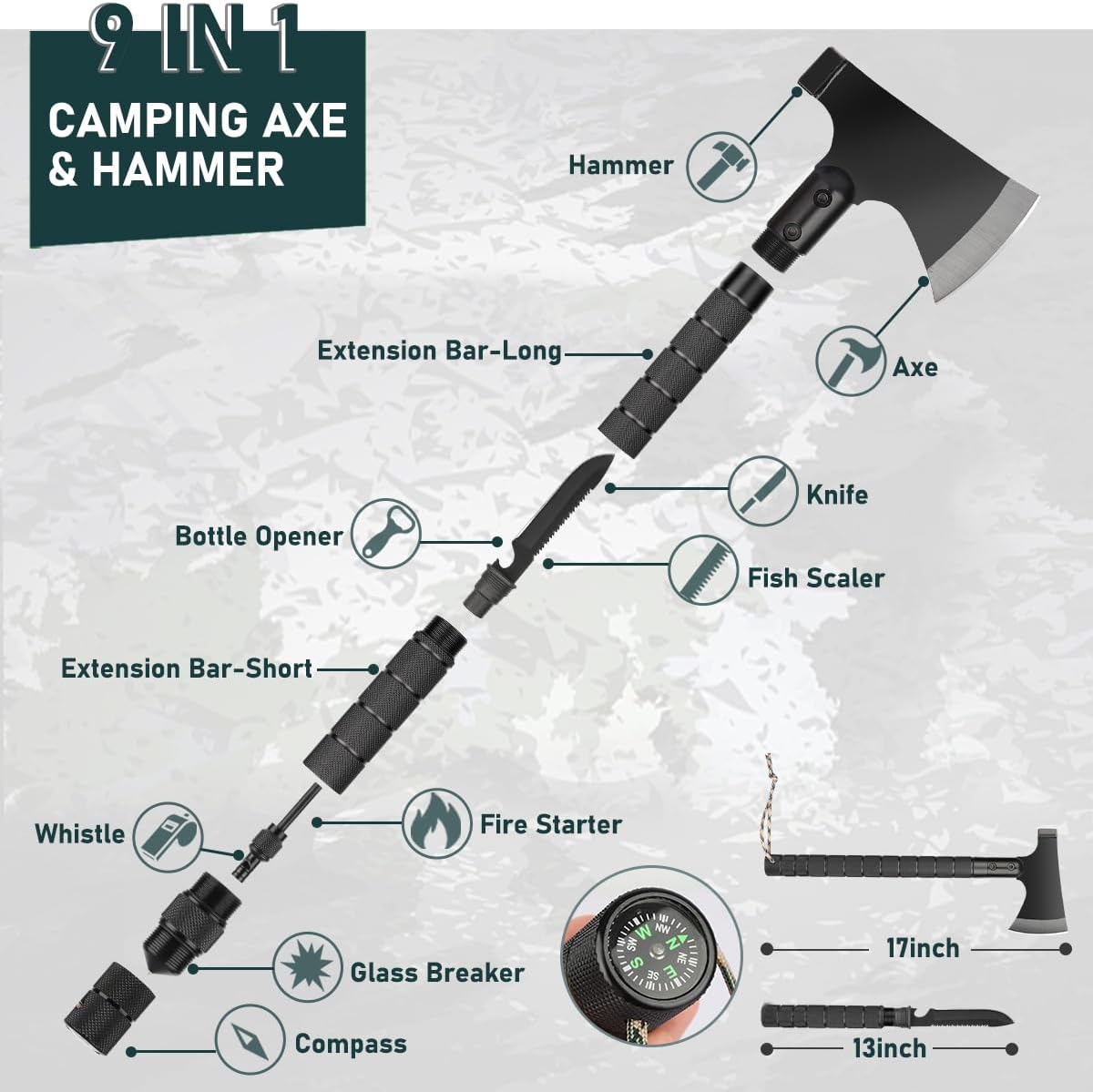 256pcs Survival Kit with Basic First Aid, Emergency Shelter Building and Camping Tools.