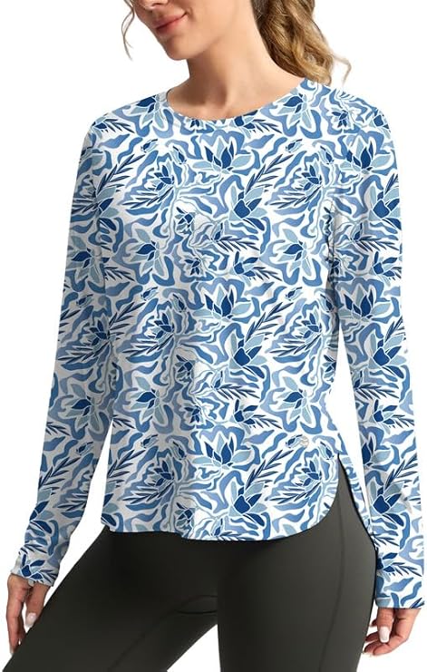 Women's Sun Shirts UPF 50+ Long Sleeve UV Protection Shirt Lightweight Quick Dry Workout Hiking Tops for Women