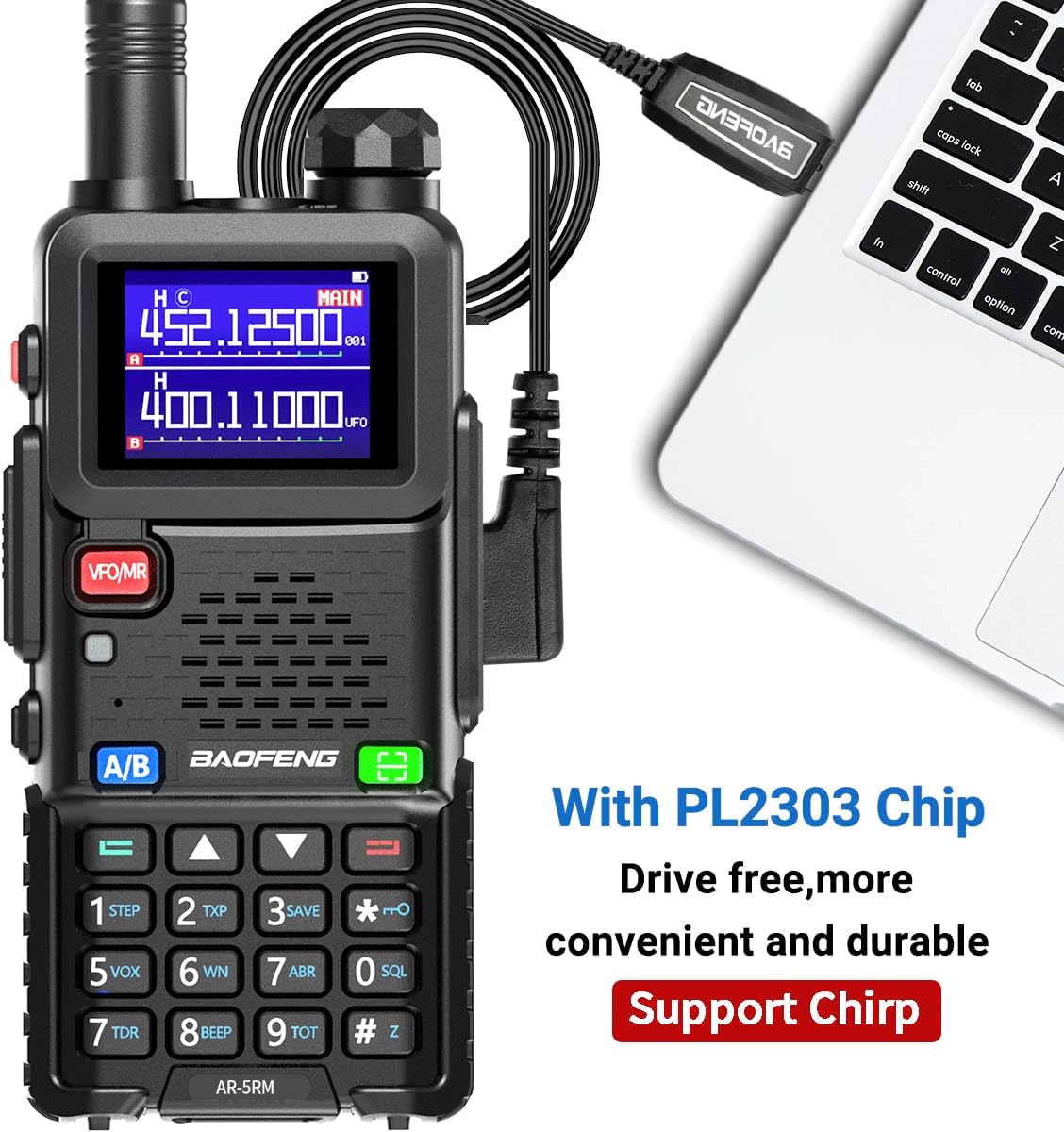 Baofeng AR-5RM 10W NOAA Emergency Tactical Two Way Radio with USB-C Charging for Survival Gear Hunting Camping 2 Pack