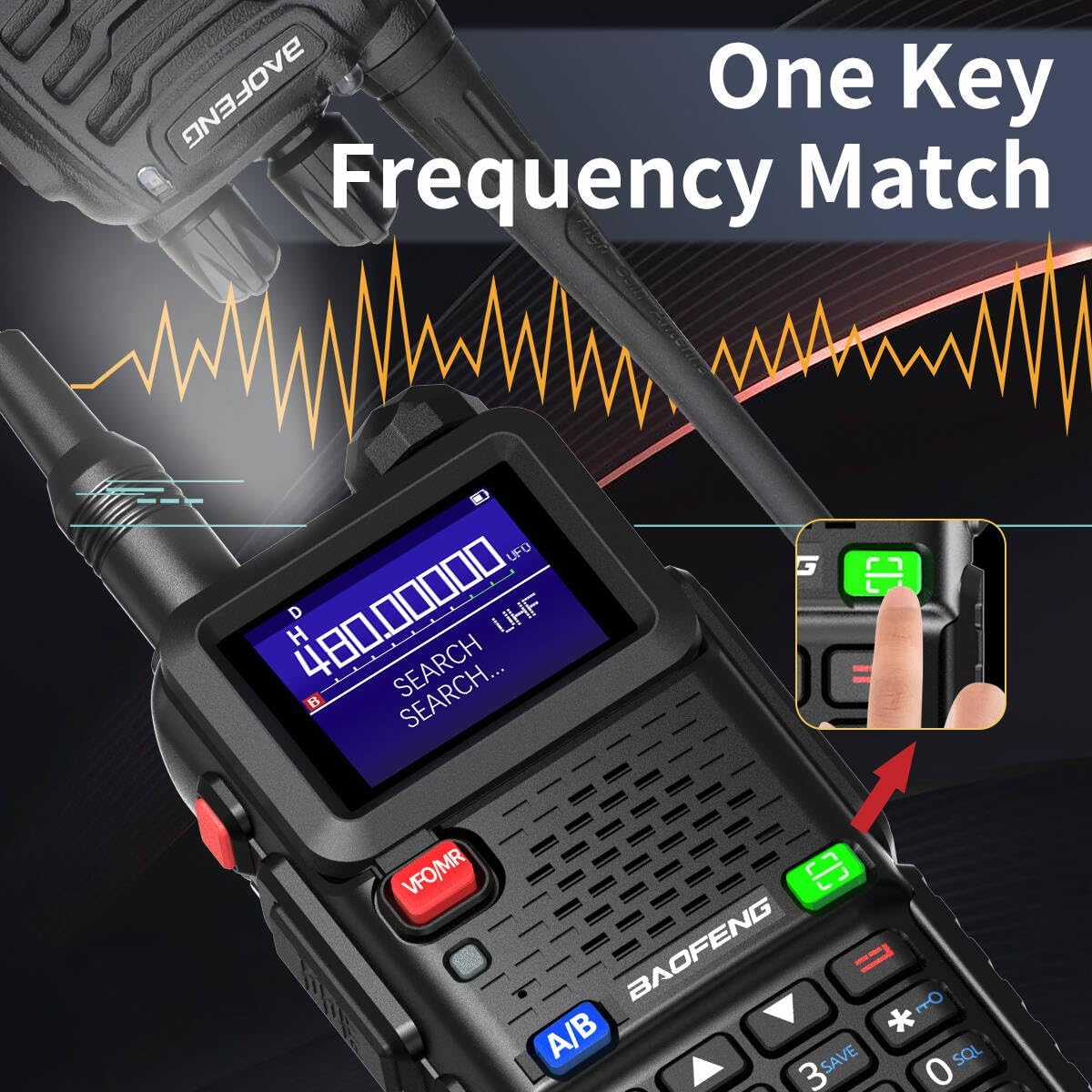 Baofeng AR-5RM 10W NOAA Emergency Tactical Two Way Radio with USB-C Charging for Survival Gear Hunting Camping 2 Pack