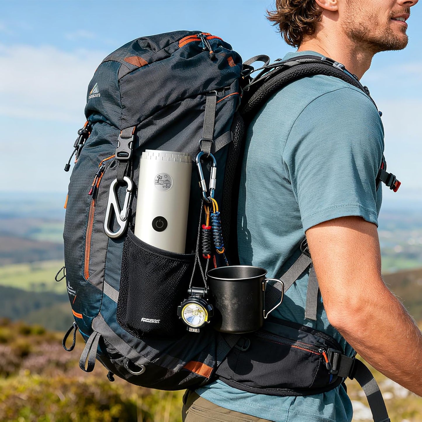 Portable Espresso Machine, Travel Coffee Maker for Camping, Car Coffee Maker Self-Heating with USB-C, 2 in 1 With Ground Coffee & NS Capsule