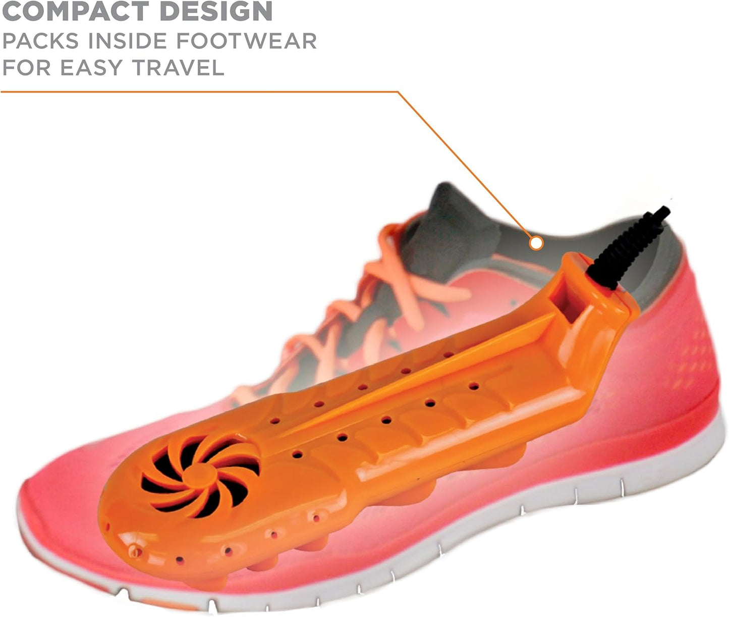 DryGuy Travel Dry DX Boot Dryer and Shoe Dryer, Orange & Black