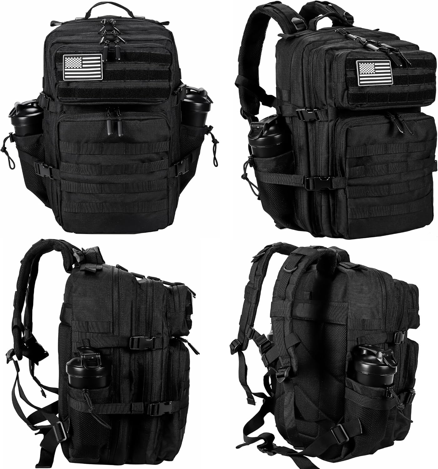 Military Tactical Backpack for Men and Women 45L Army 3 Days Assault Pack Bag Large Rucksack with Molle System
