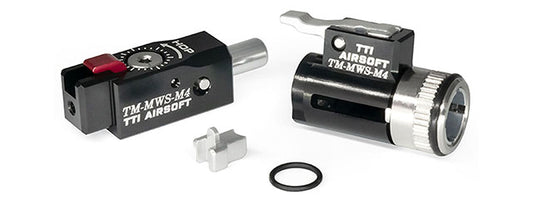 TTI One-Piece Full CNC 7075 TDC Hop-Up Chamber and Adjuster Set for Tokyo Marui MWS M4 GBB Rifles