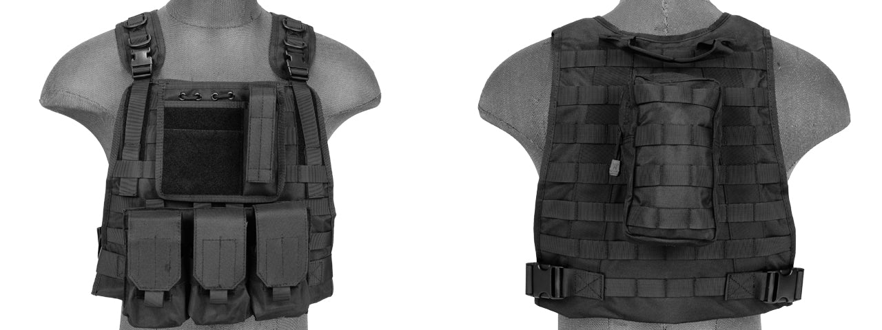 Lancer Tactical MBSS Style Molle Tactical Vest With Pouches