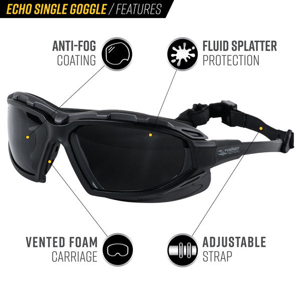 Valken/Pyramex Echo Highlander Single Lens Airsoft Goggles