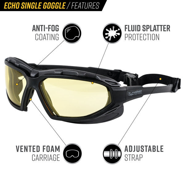 Valken/Pyramex Echo Highlander Single Lens Airsoft Goggles