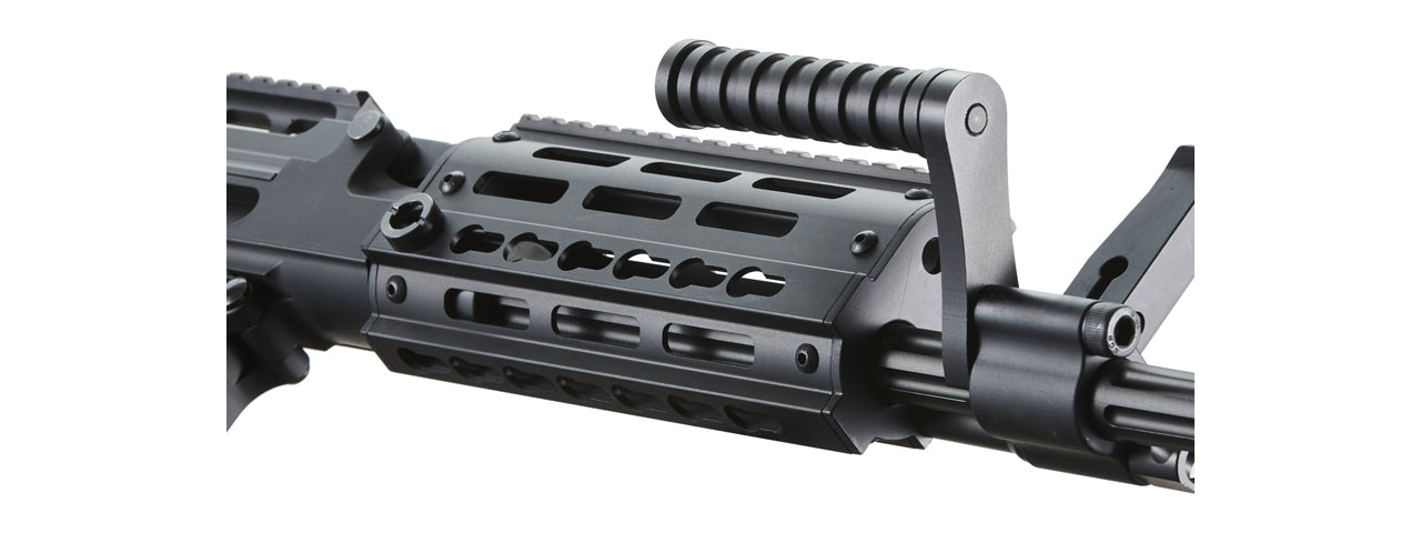 Golden Eagle AR LMG Airsoft Light Machine Gun - Battery/Charger Combo - (Black)