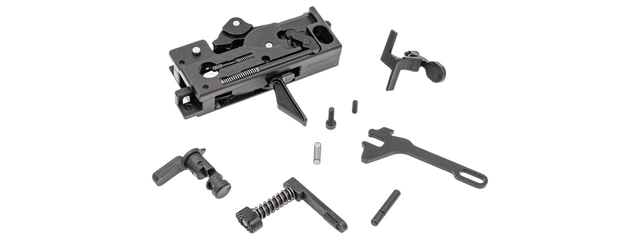 Guns Modify EVO Drop In Lower Full Steel Parts Set w/ GEI Style Trigger for Tokyo Marui GM M4 MWS Zinc Box V2