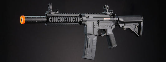 Lancer Tactical Gen 3 M4 Carbine SD AEG Airsoft Rifle with Mock Suppressor (Color: Black)